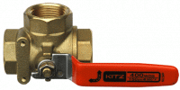 1" brass 3-way valve